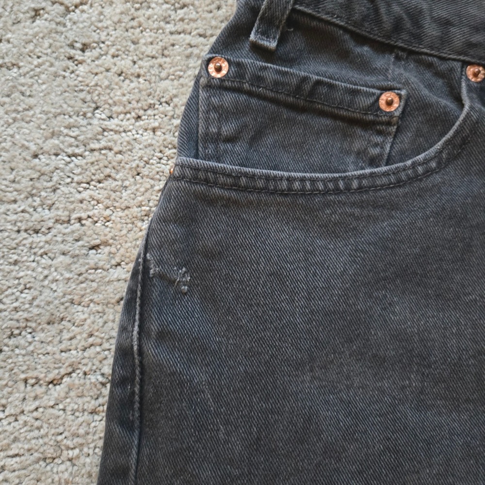 Vintage Levis 505 Regular Fit Jeans Faded Black Made in USA 38x30 Mens - Picture 6 of 8